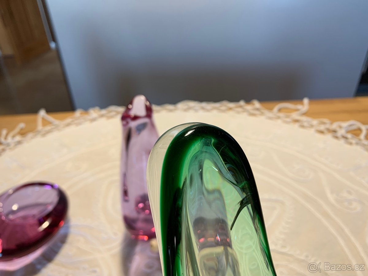 Historické barevné hutní sklo - designové - 10