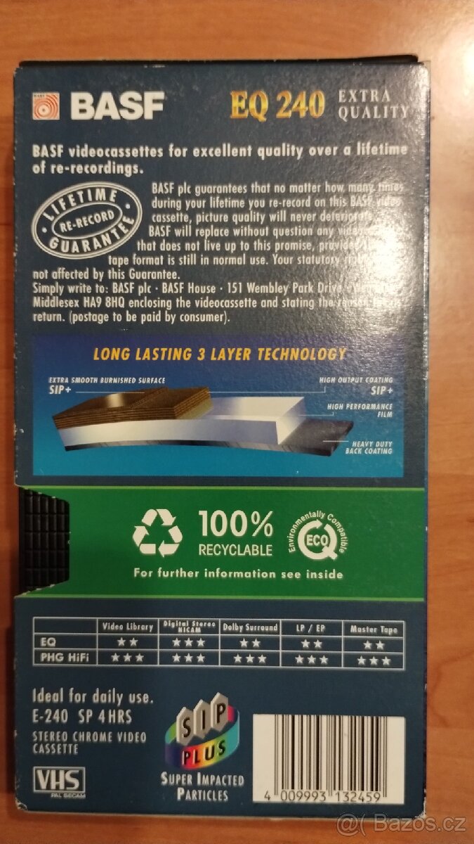 VHS kazety BASF 240 / 180 - 10