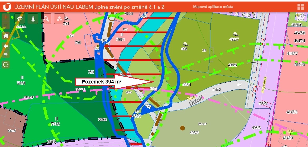 Pozemek 394 m², Ústí nad Labem - 10