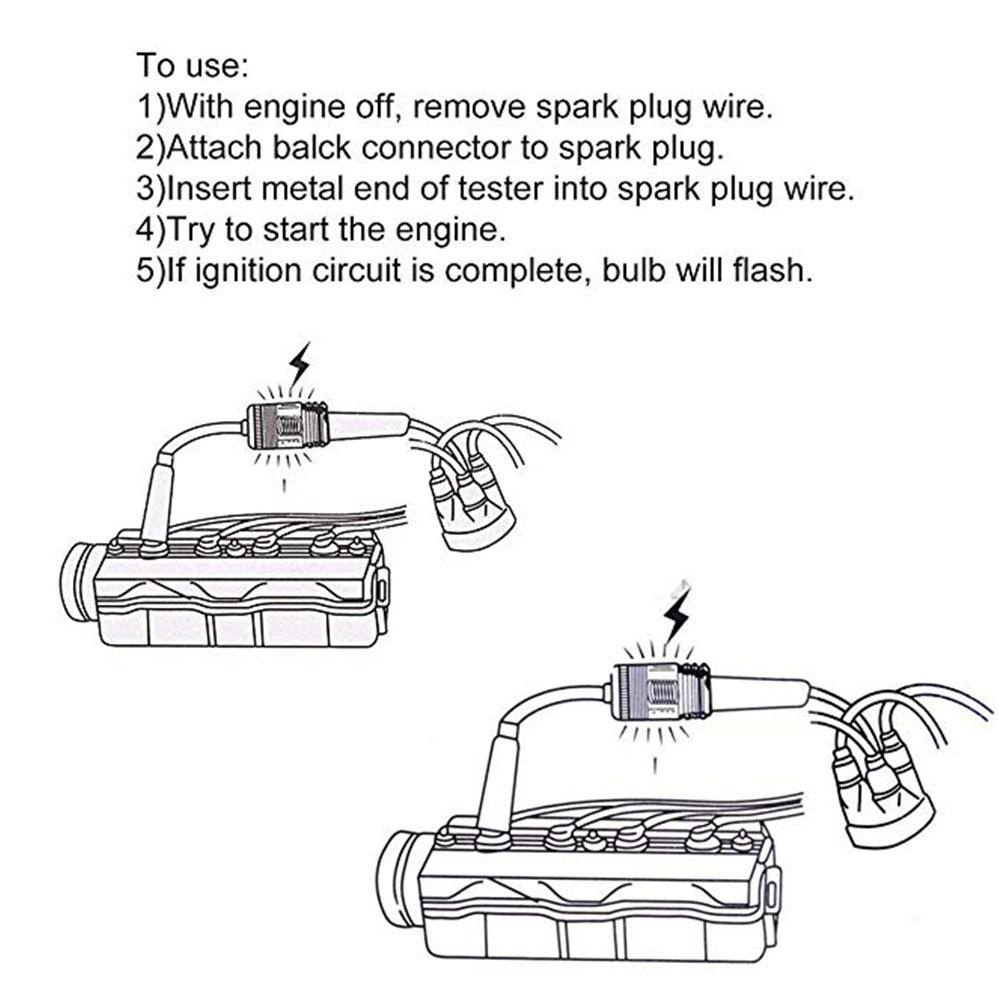 Tester zapalovacích svíček- do kabelu - 10