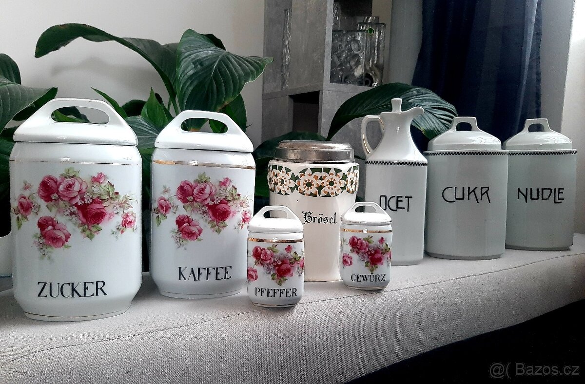 Retro keramické dózy, značené.. - 10