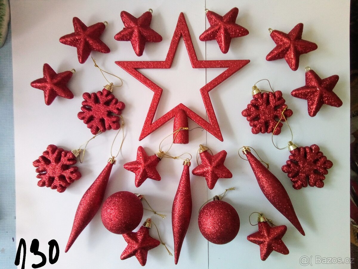 Vánoční ozdoby - staré -špičky- pěnové - 10