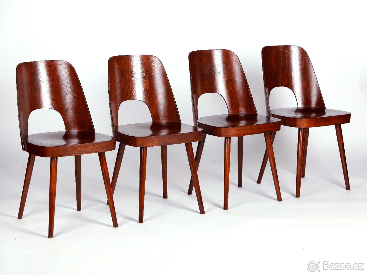 Jídelní židle O. Heardtl ve 100 % stavu, 4 kusy. - 10
