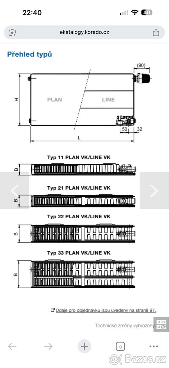 Radiátor Radik Line VK antracit - 10
