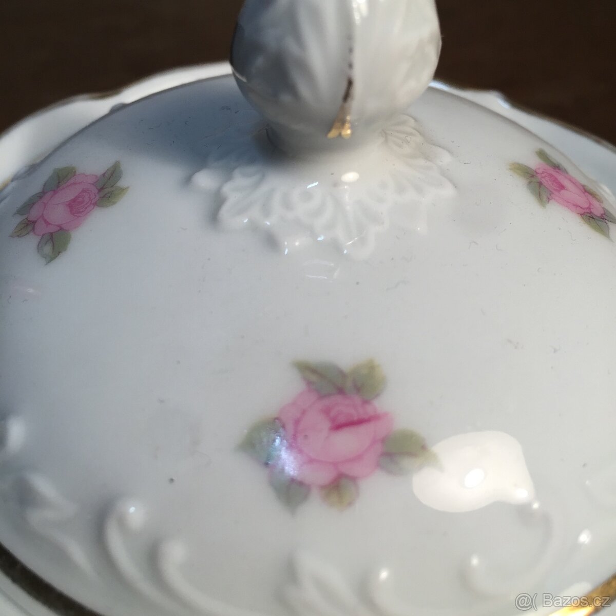 Konvice a cukřenka s kvítky Schlaggenvald Slavkov 1918 - 10