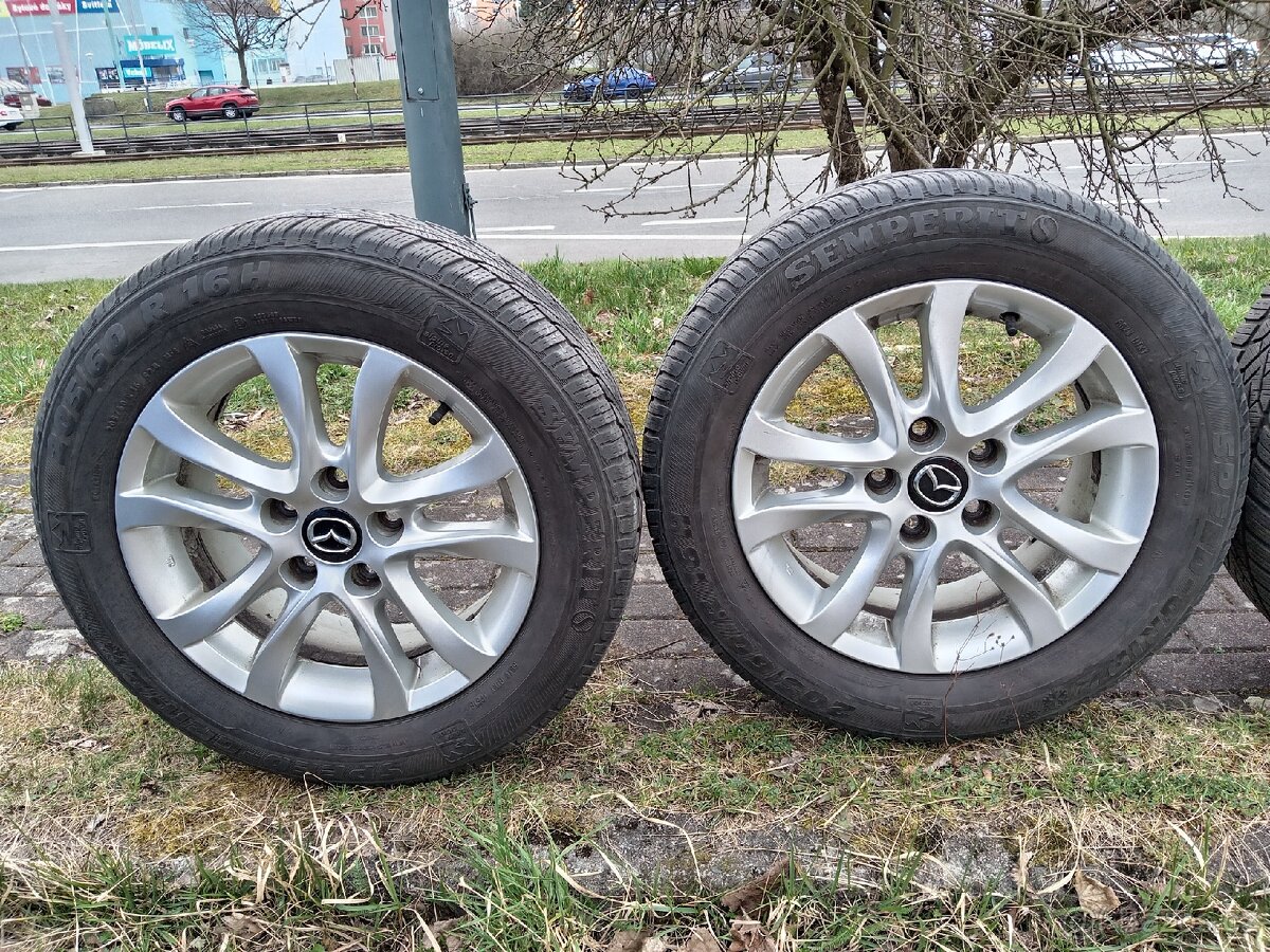 Originál ALU kola Mazda R16 + pneu - 10