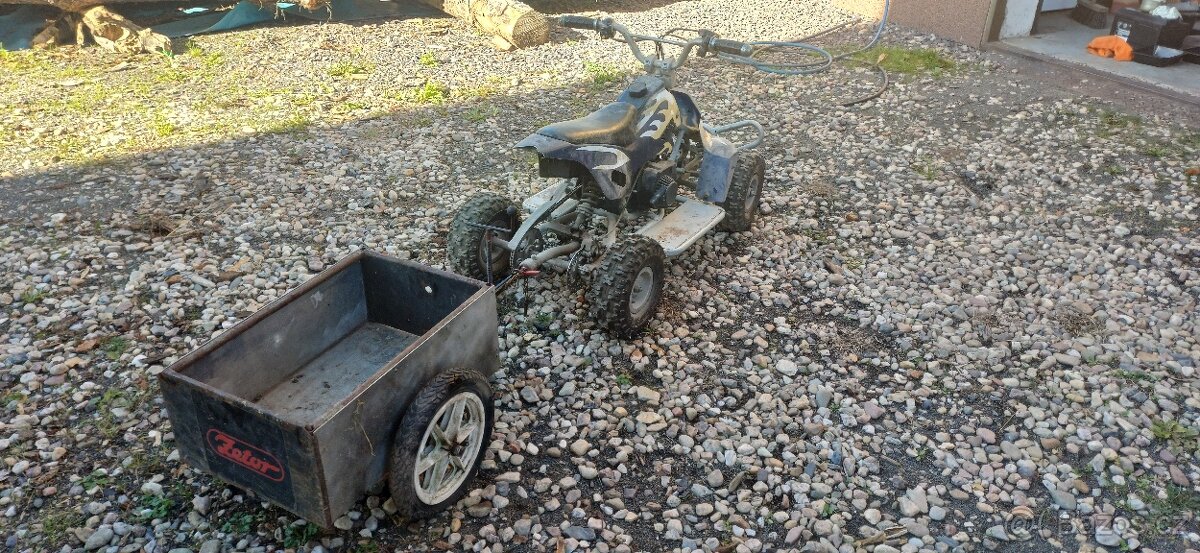 Čtyřkolka 50ccm 2T s vlečkem - 10