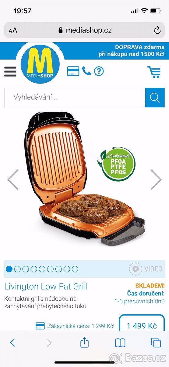 Prodám elektrický gril. Nový - 10