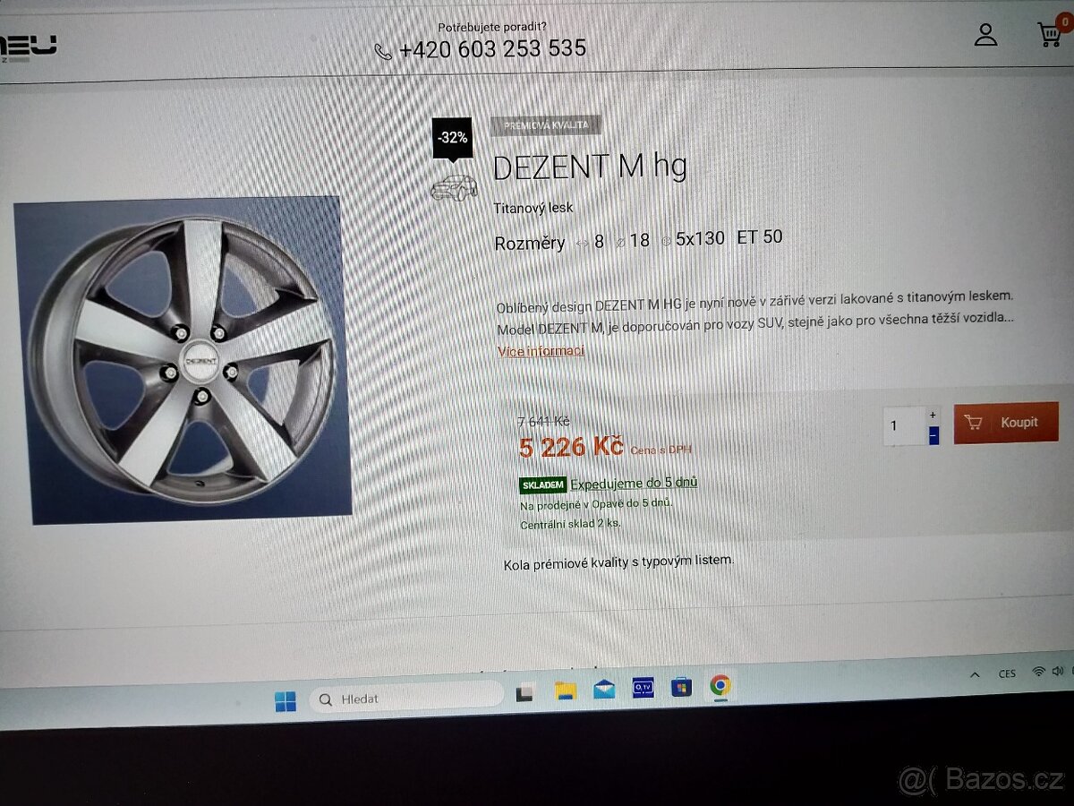 Alu disky 8J x 18 EH2+, 5x130, ET 50 - 10