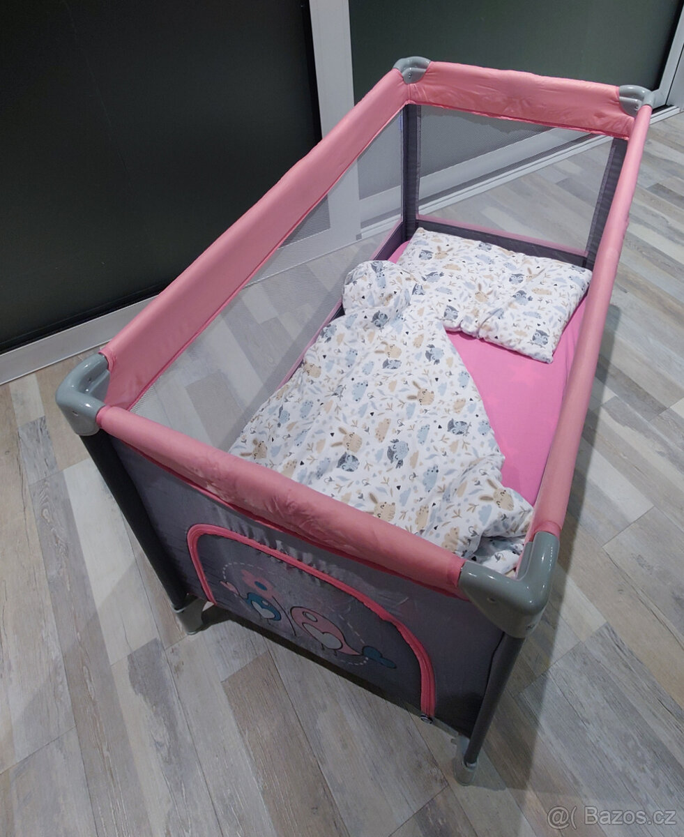 Cestovní postýlka Baby Mix + matrace + peřina/polštář - 10