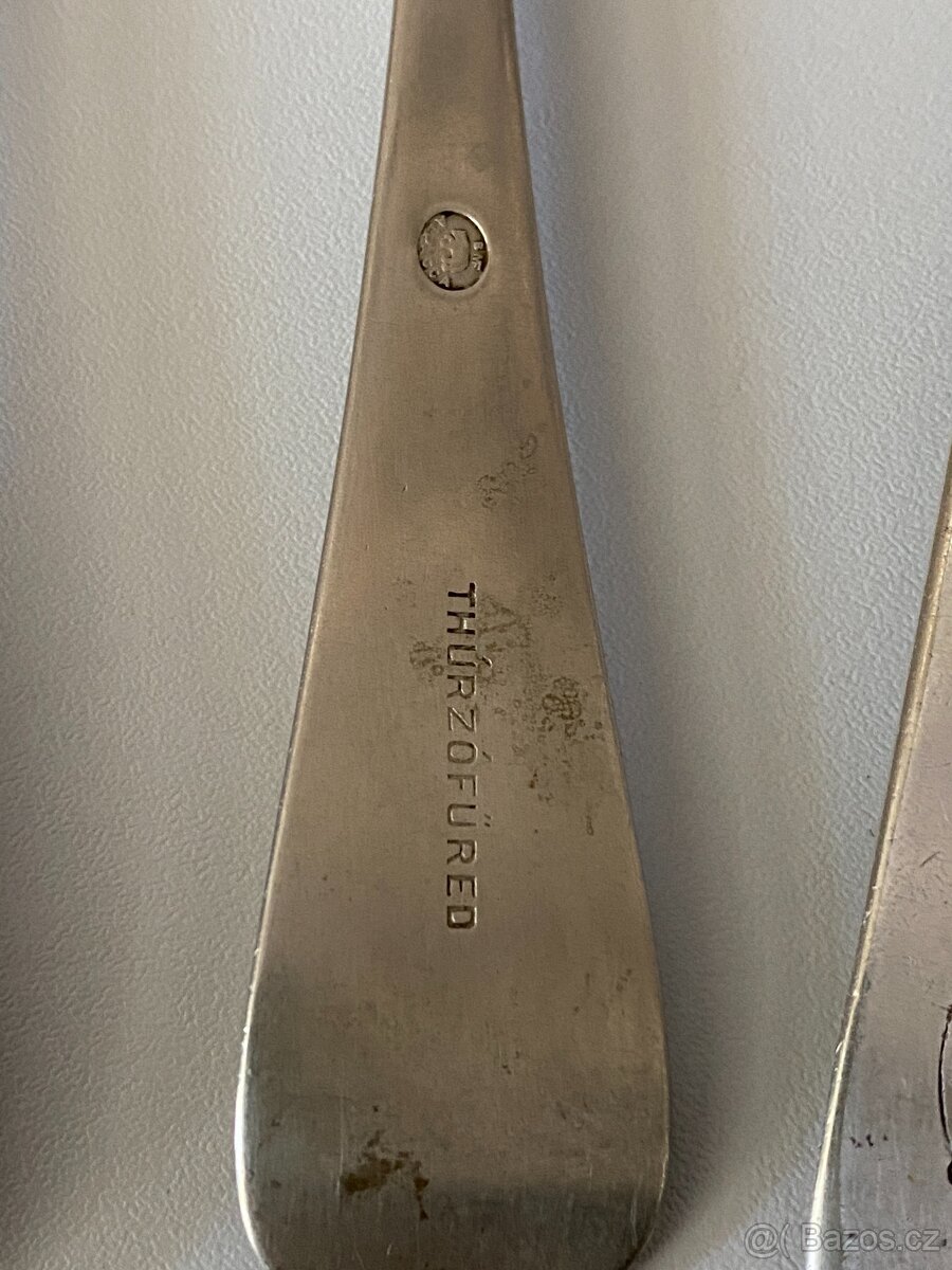 vidličky staré vidličky alpaka příbory značené postříbřené - 10