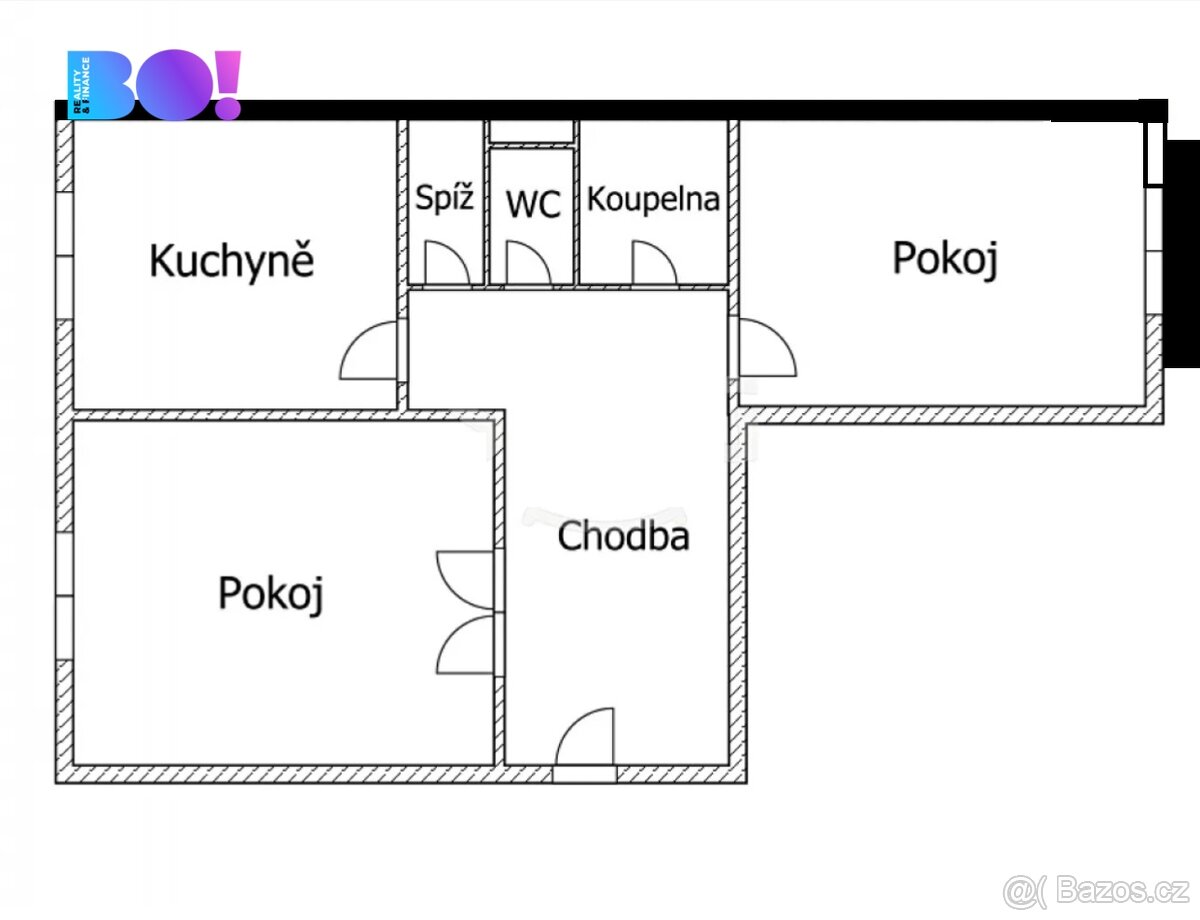Prodej zrekonstruovaného bytu 2+1 60m² s balkonem na ul. Hav - 10