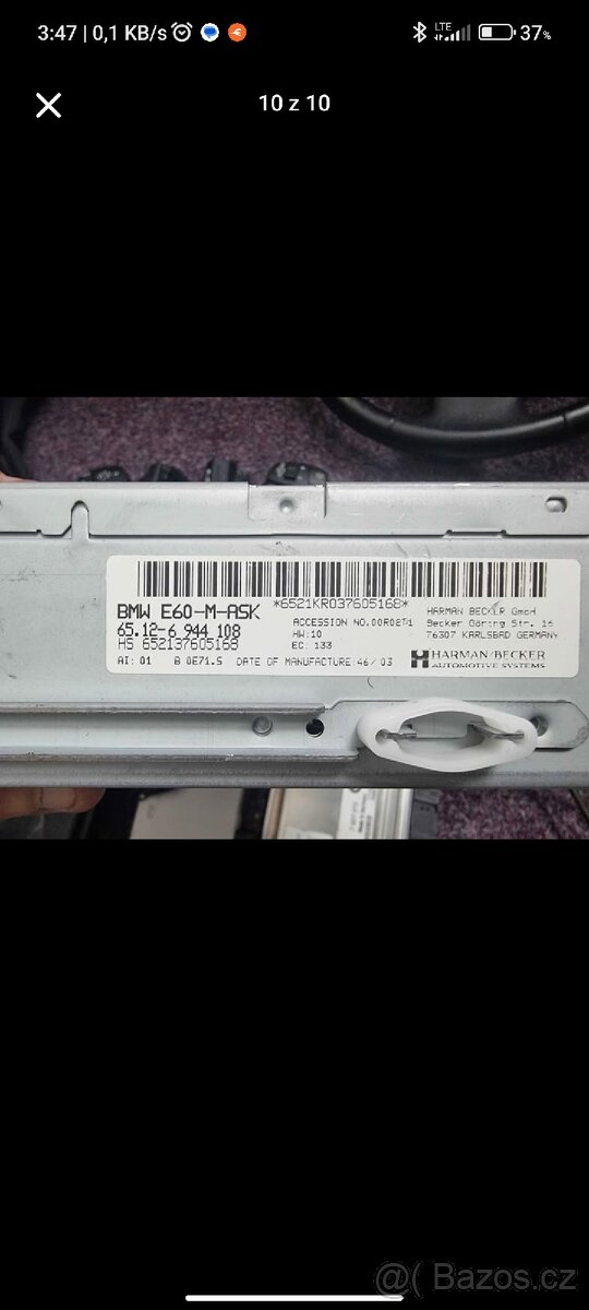 Díly BMW E60/E61 ( CAS, DDE, MASK, LM, SFZ, ABS... - 10