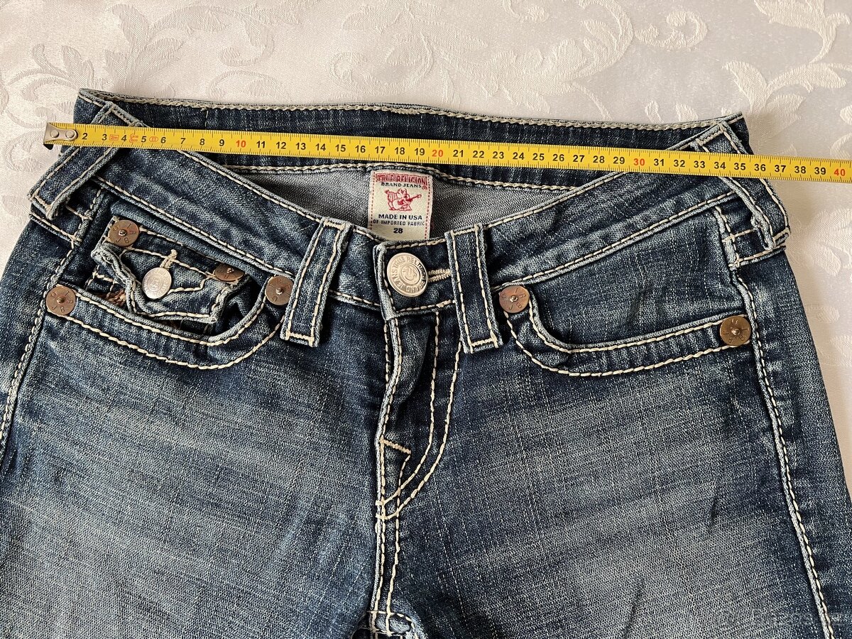 True Religion - dáms. džíny USA, vysoká PC - vel. 28 - 10
