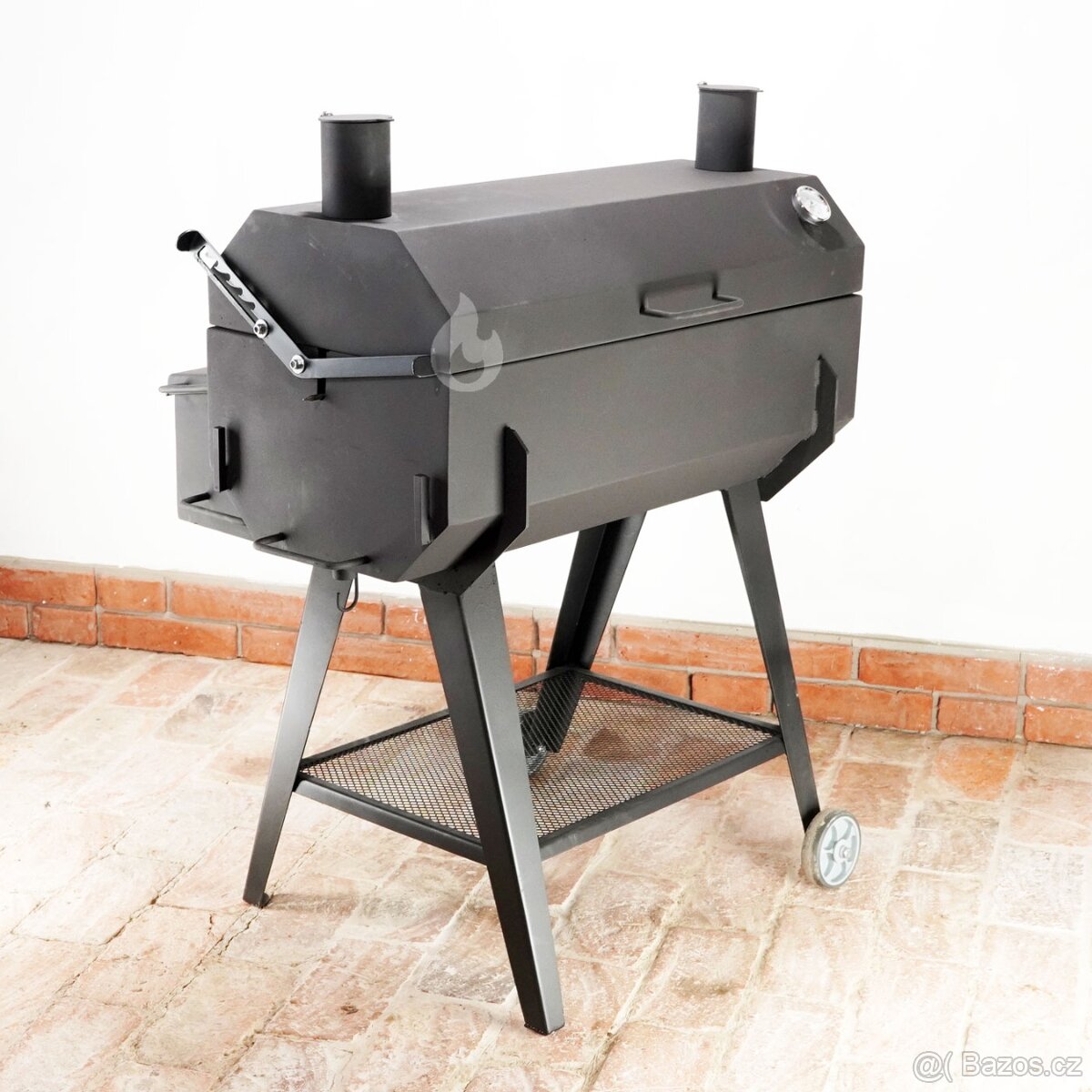 Gril na kýtu, kuřata G450 Braver se zadním topeništěm, jehla - 10