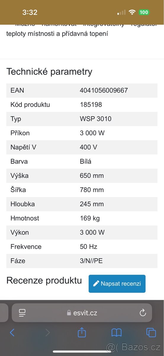 Akumulační kamna AEG wsp 3010 - 10