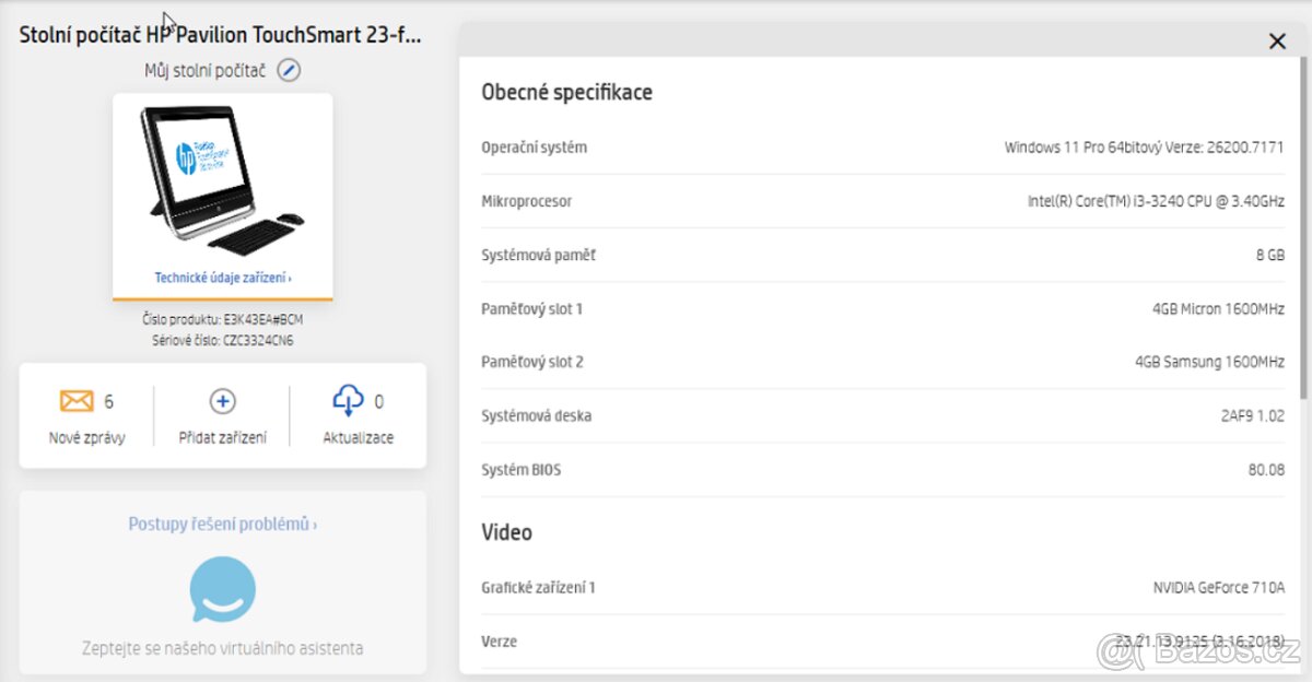 HP Pavilion 23 All-In-One dotykový - 10