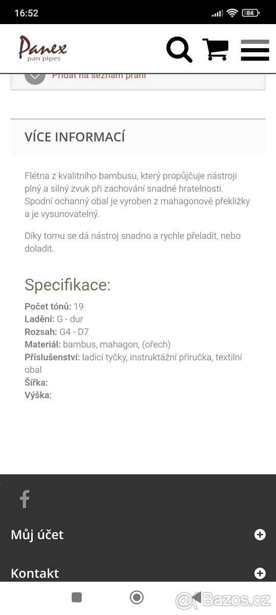 Panova flétna Standard 19 PANEX - 10