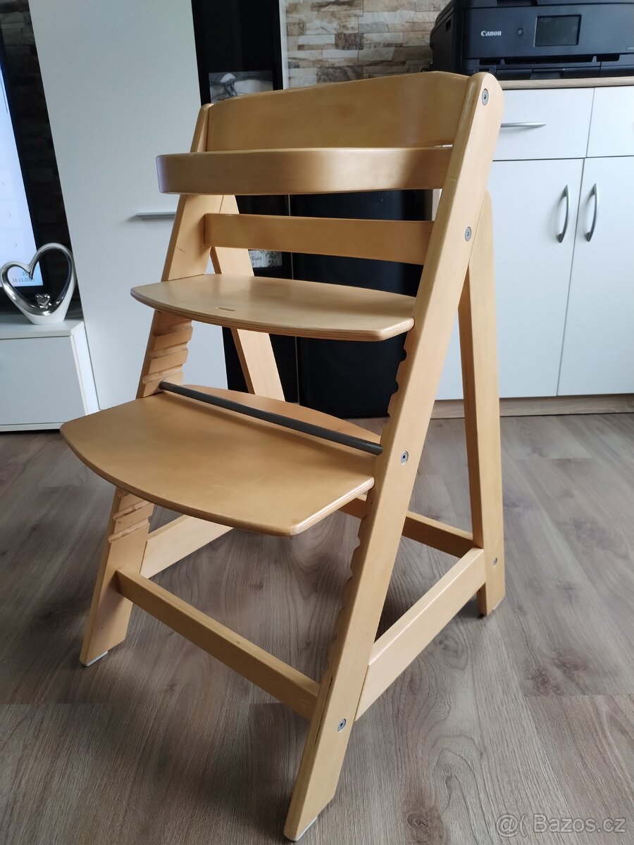 Celodřevěná polohovatelná jídelní židle pro dítě - 10