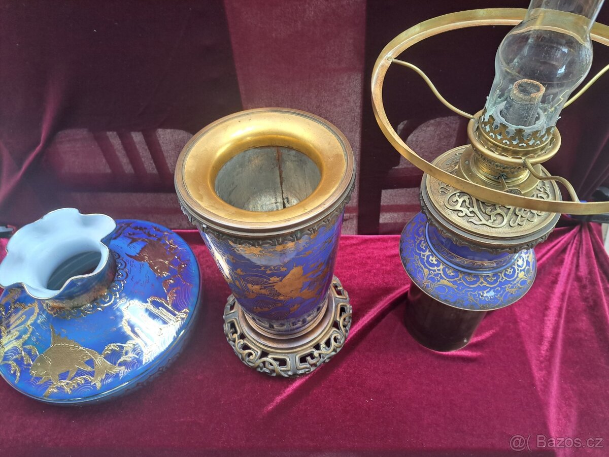 Petrolejová lampa - modrá - 10