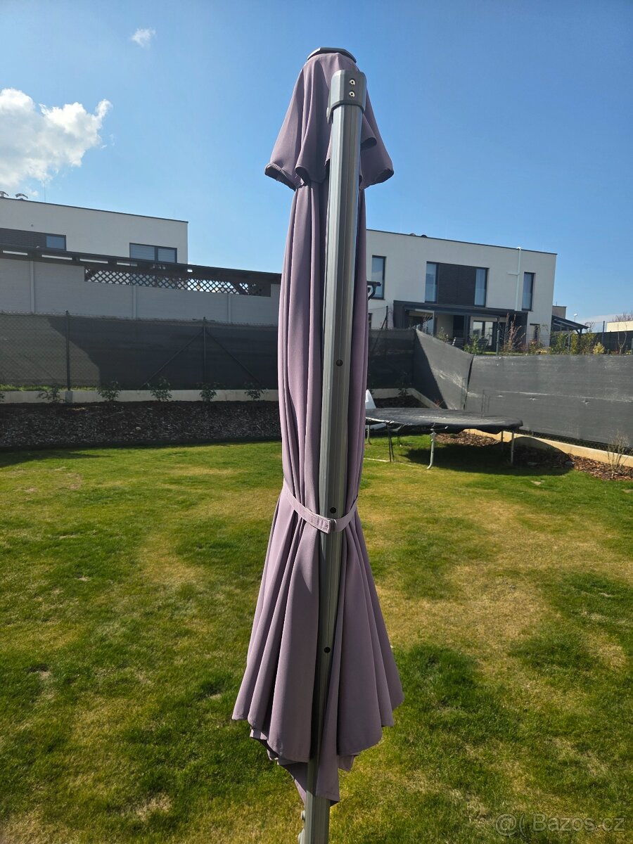 Slunečník Santorini Ø 300cm šedý - 10