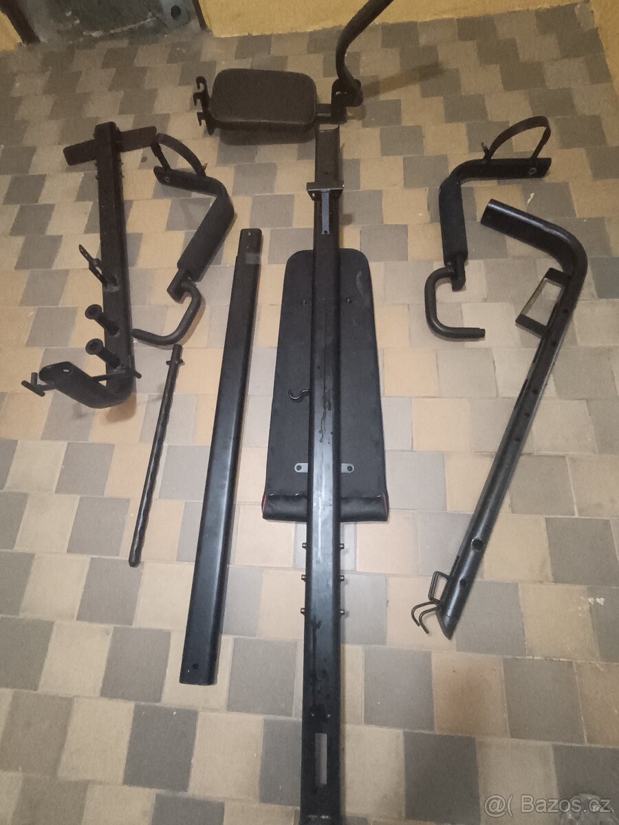 Domyos/Decathlon díly – dip držáky na zeď + opěrky + konstru - 10