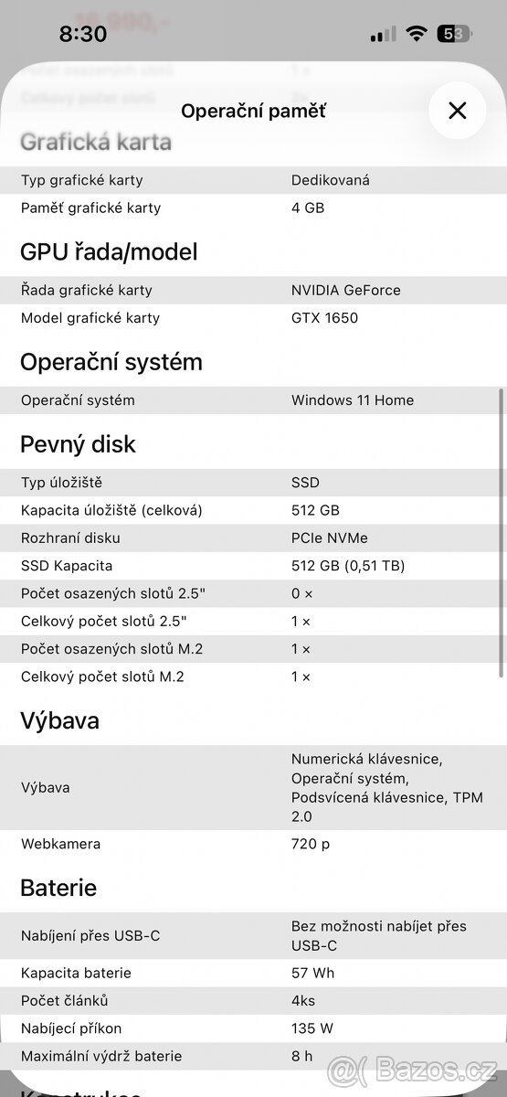 Herní notebook Acer Nitro 5 Shale Black - 10