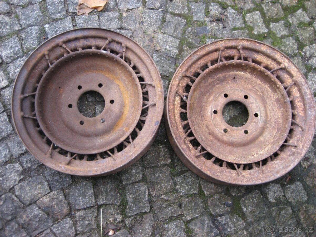 Drátěné Disky Hering 3,62 x 17" Tatra Praga Horch Mercedes - 10