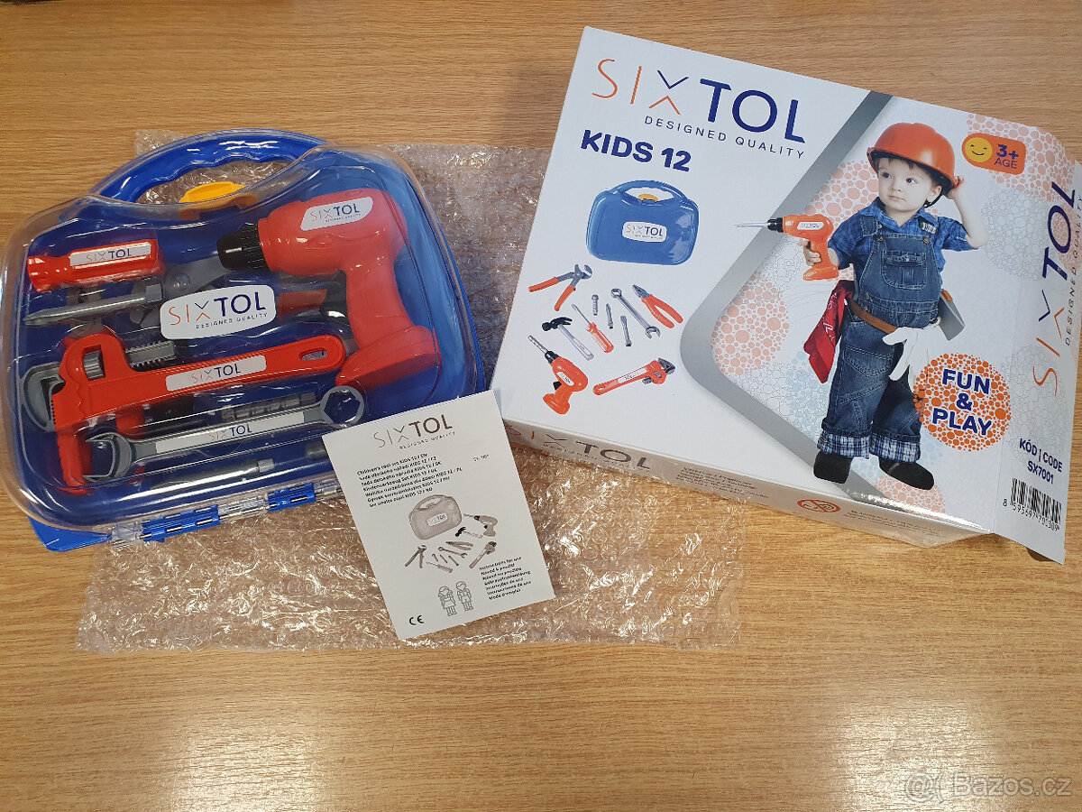 Sada dětského nářadí kufřík SIXTOL set Kids 12 NOVÉ vrtačka - 10