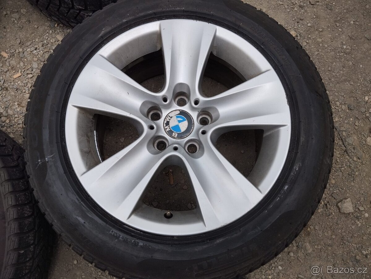 ALU BMW 8x17 IS30 + zimní pneu 225/55/17 Michelin RFT - 10