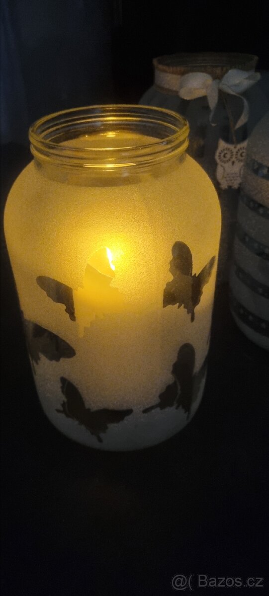 Pískováné svícny - 10