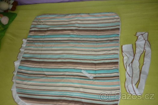 11-dílný set do postýlky modrý proužek - 10