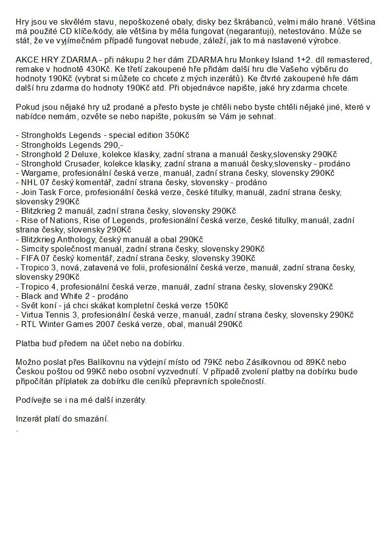 nové i použité PC hry v top stavu + AKCE hry ZDARMA - 10