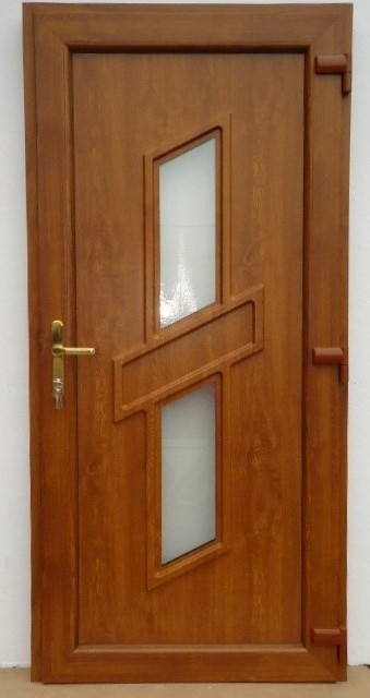 Dveře vchodové ořech. zlatý dub, antracit, mahagon, bílé . - 10