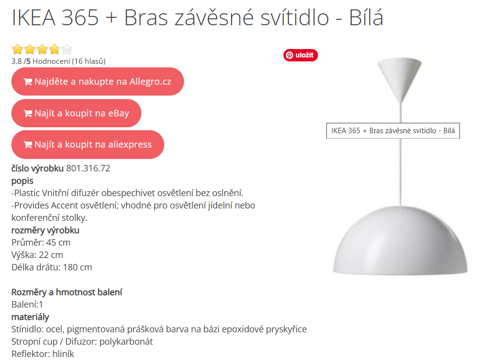 Ikea lustry svítidla - 10