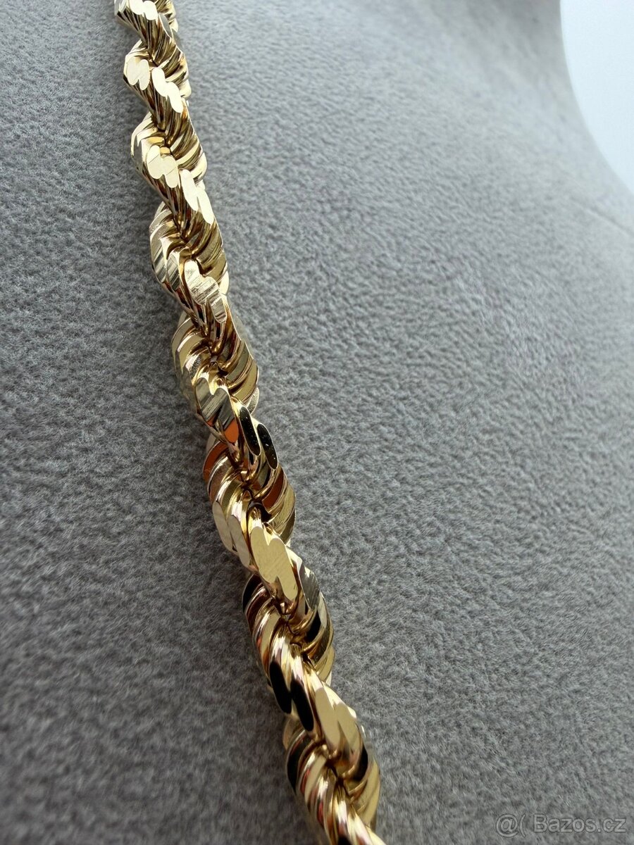 Zlatý řetěz VALIS - 117.5g 70cm 585 14k - PLNÝ ŘETĚZ - 10