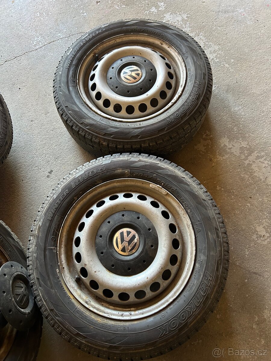 Plechový Disk VW T5 5x120 16” 6 ks + pneu 205/65/16C - 10