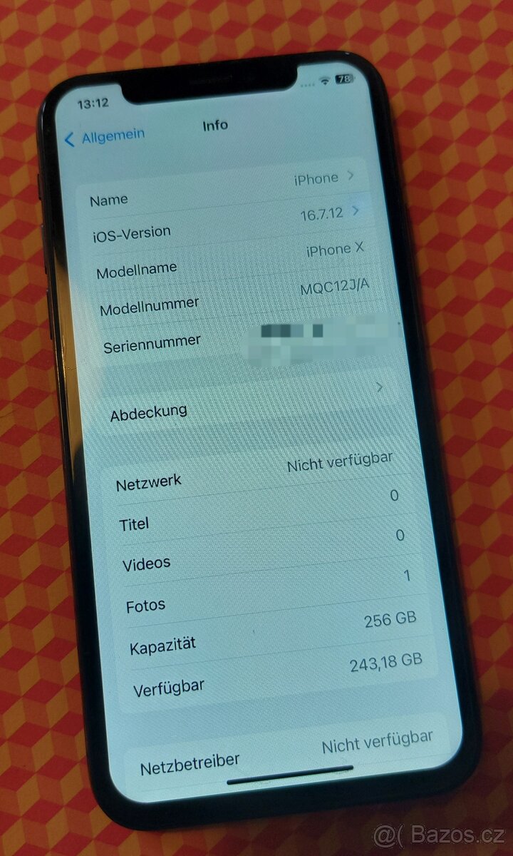 Apple iPhone X 256GB - 10