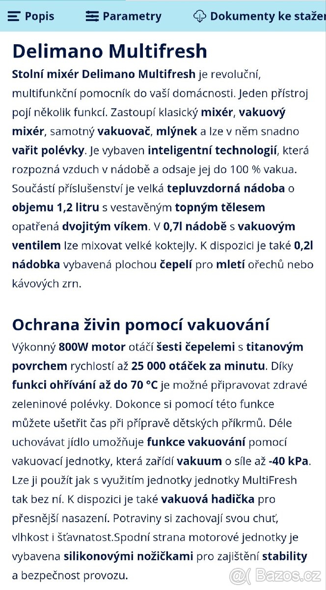 Stolní mixér Delimano multifresh - 10