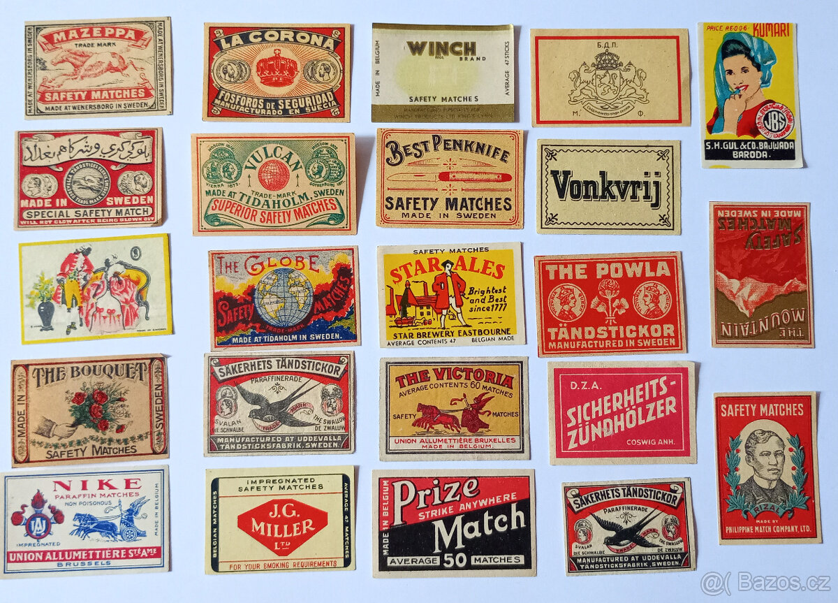 Sbírka 425 zápalkových nálepek Švédsko - 10