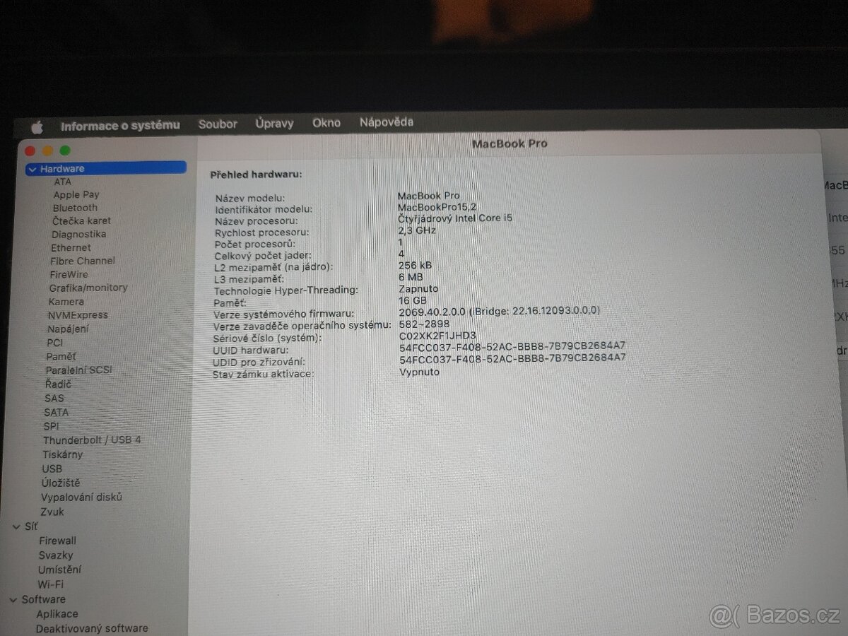 MacBook Pro 13 " 2018 - i5, 16GB--1 TB +NOVA BATERIE 9/2025 - 10