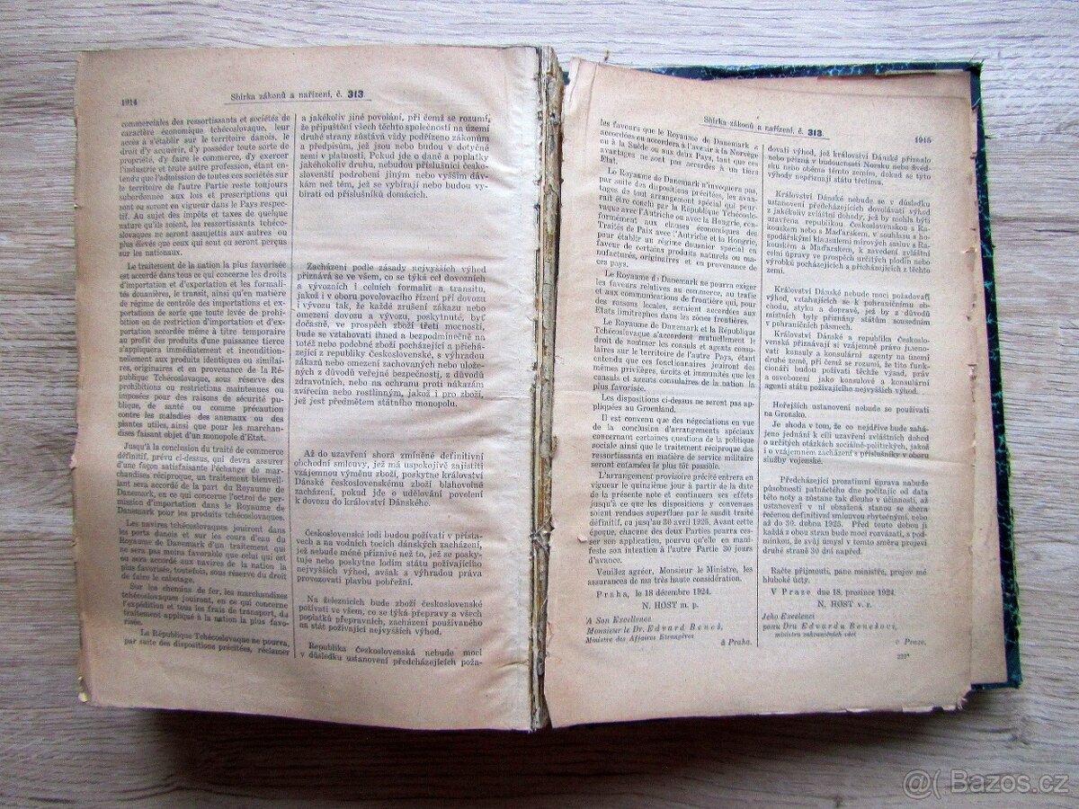 Sbírka zákonů a nařízení 1924 – prodej sbírky starých knih. - 10
