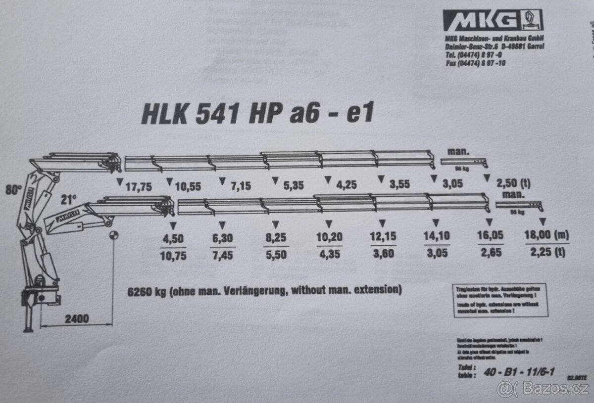 MAN TGX 26.440 - 6x2 - Valník + HR-MKH 541 - 10