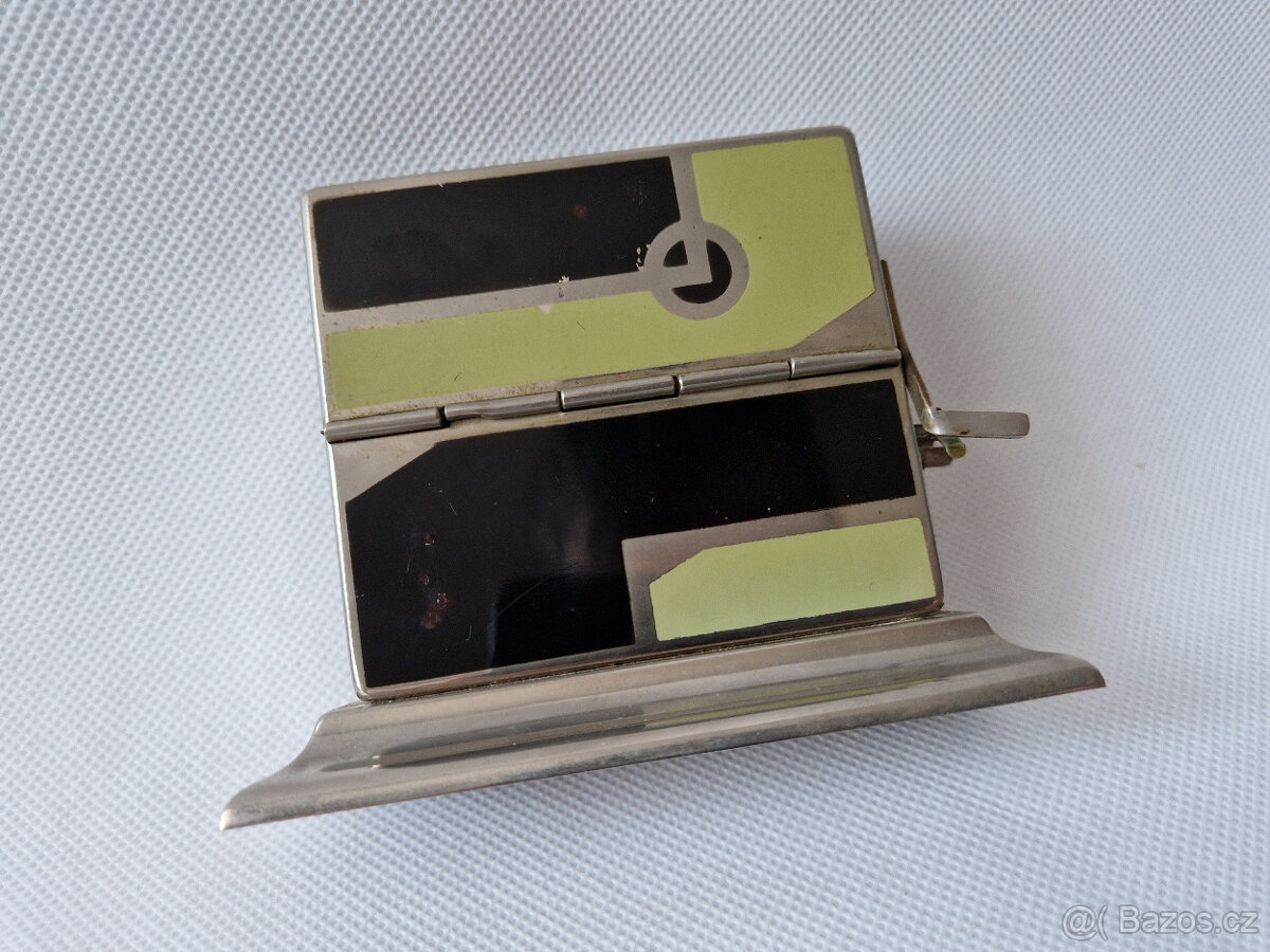 Starý dávkovač zásobník na cigarety geometrické Art Deco - 10
