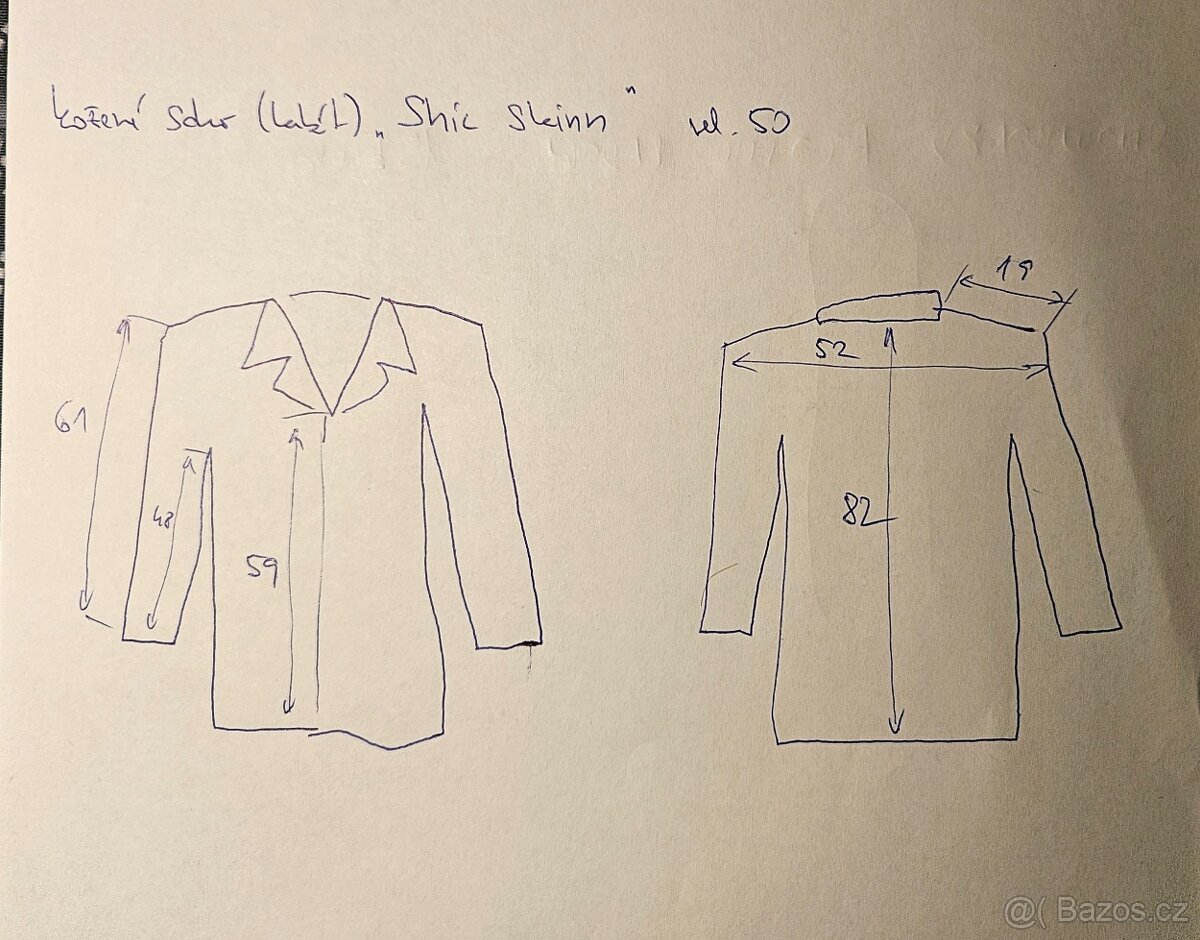 Pánský kožený kabát Shic skin vel.50 - 10