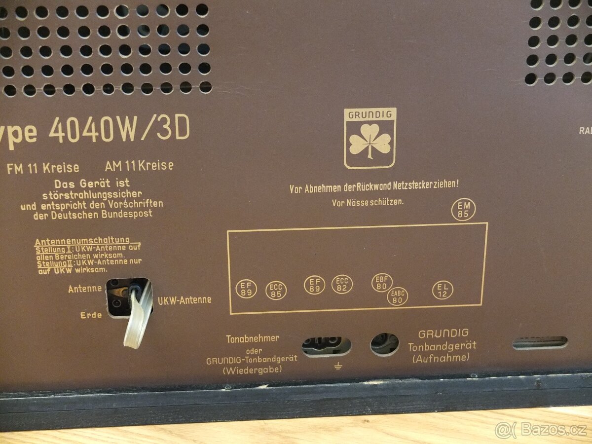 GRUNDIG 4040W/3D--pro znalce velmi vzácný model..rok1954 - 10