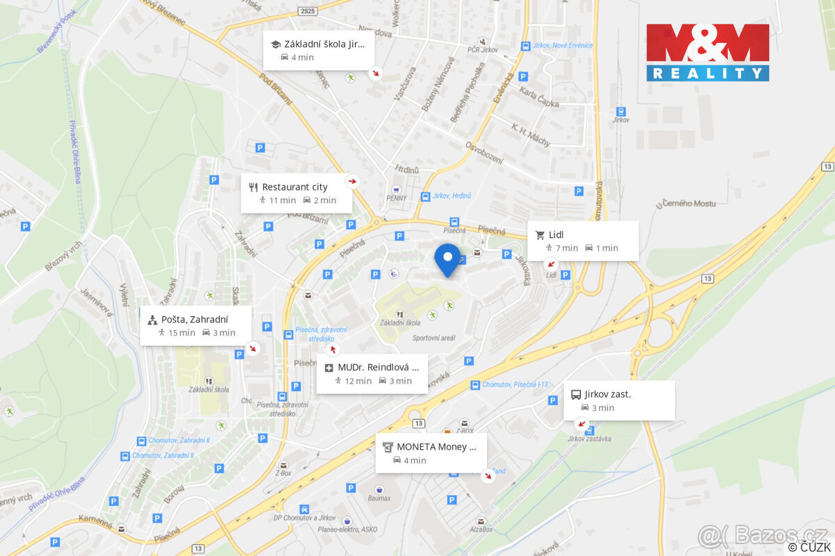 Prodej bytu 3+1, 64 m², Chomutov, ul. Písečná - 10