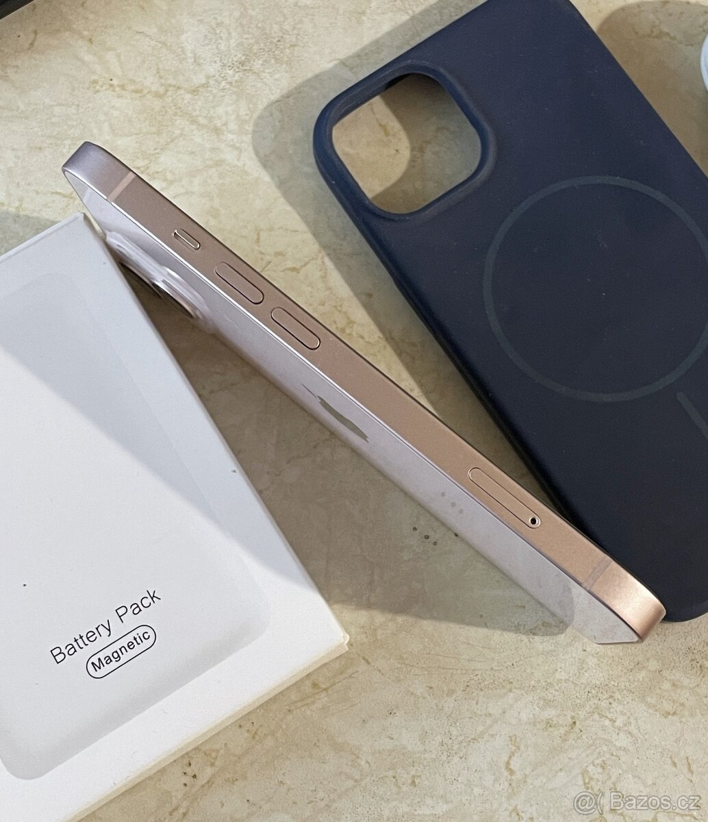 TOP STAV - Apple Iphone 13 128GB růžový baterie 100% - 10