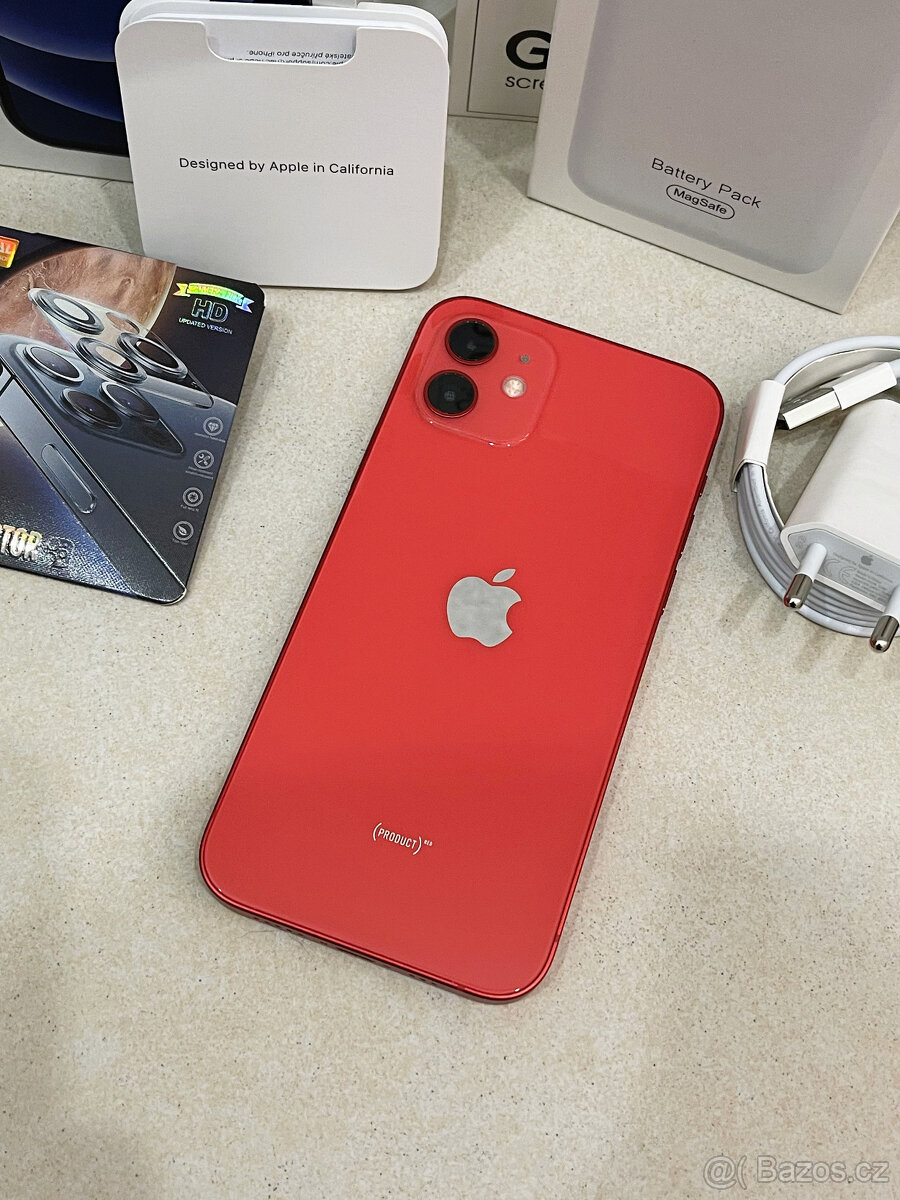 🍏 Apple iPhone 12 128GB - Red (12m. ZÁRUKA) + MEGA DÁRKY - 10