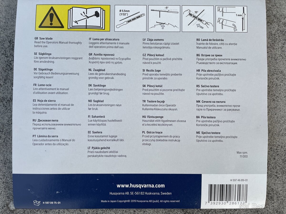 Pilové kotouče pro křovinořezy, střed 20 a 25,4 mm - 10